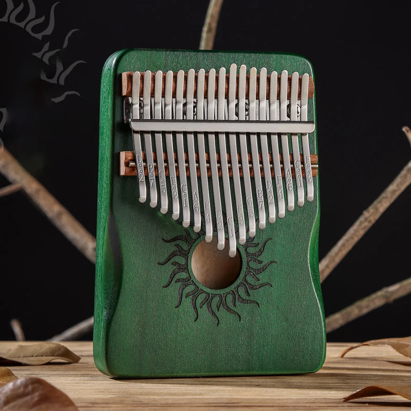 Hluru 21 Key Kalimba Maple Wood 17 Key Thumb Piano Portable Finger Piano for Beginner Mbira Gift for Kids Adults