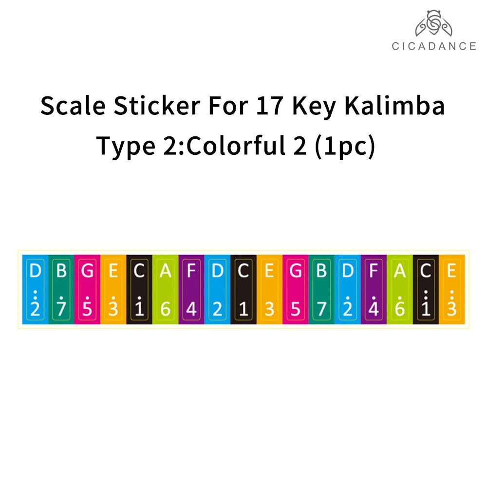 CICADANCE Kalimba Scale Sticker 17/21/34 Key Calimba Note Sticker Thumb Piano Music Learning Accessories For Beginner Kids