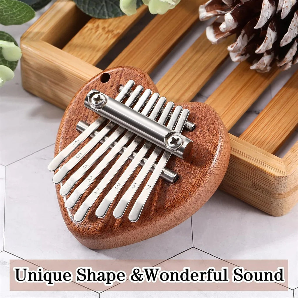 Mini Kalimba  8Key Portable – Beginner-Friendly Musical Toy for Kids& Music Enthusiasts - Perfect Exquisite Gift Set ﻿