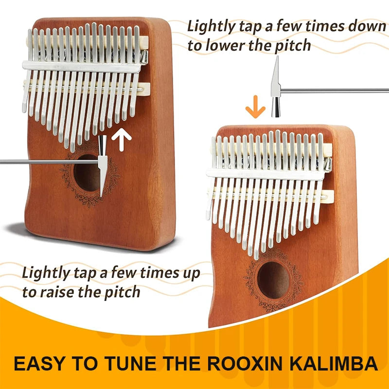 17 21 Keys Kalimba Finger Piano Kalimba 17 21 Keys Thumb Piano Keyboard Musical Instrument Mbira for Beginner Music Lover  ﻿