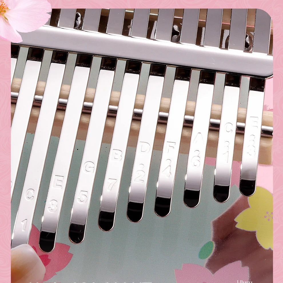 Hluru Kalimba 21 Keys with Case Flatboard Crystal Clear Thumb Piano 17 keys Kalimbas Acrylic Musical Instrument Mbira