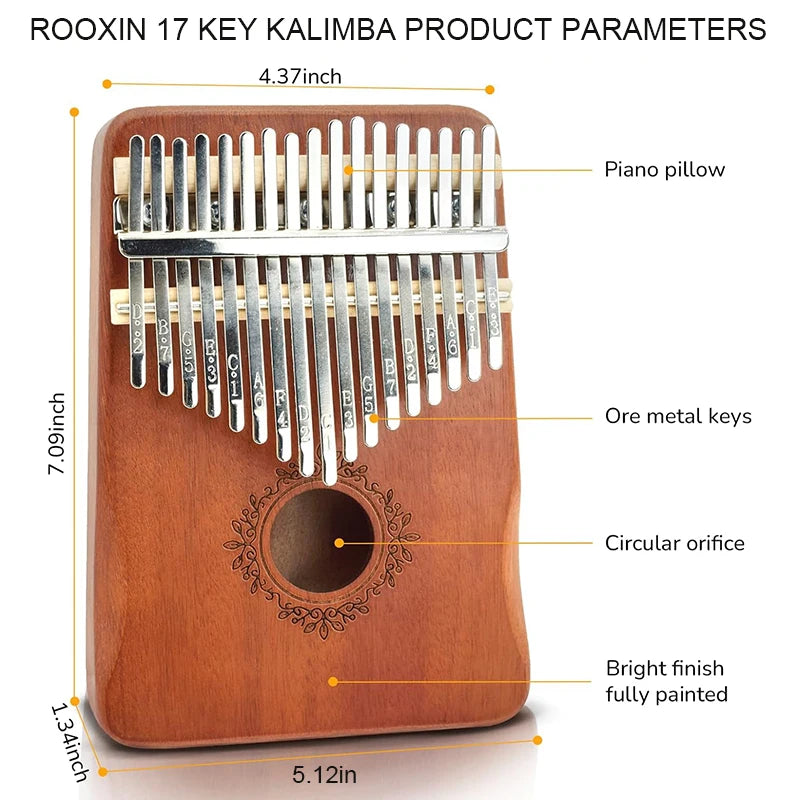 17 21 Keys Kalimba Finger Piano Kalimba 17 21 Keys Thumb Piano Keyboard Musical Instrument Mbira for Beginner Music Lover  ﻿