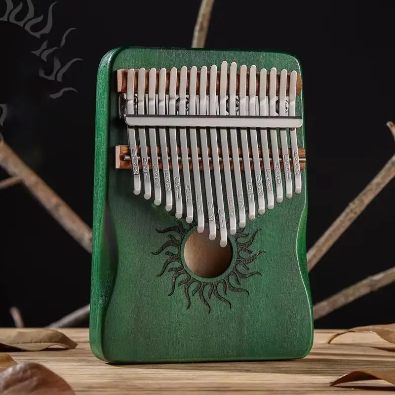 17 Key Kalimba Solid Wood Portable Thumb Piano Easy to Learn Musical Instrument for Beginners Kids Adults Birthday Gift