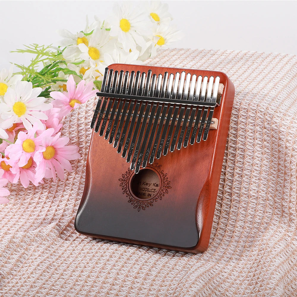 17 21 Keys Kalimba Finger Piano Kalimba 17 21 Keys Thumb Piano Keyboard Musical Instrument Mbira for Beginner Music Lover  ﻿