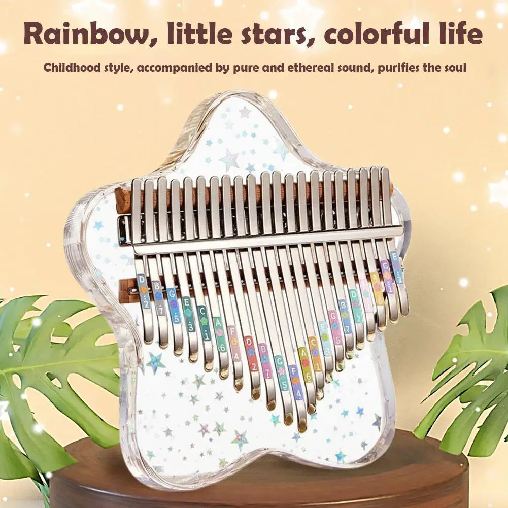 Crystal Clear Kalimba 21/17 Keys Portable Finger Piano For Beginners Kids Adults, 17 Key Thumb Piano Musical Gift