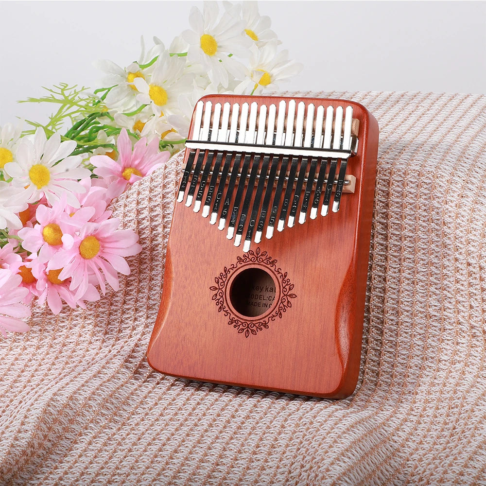 17 21 Keys Kalimba Finger Piano Kalimba 17 21 Keys Thumb Piano Keyboard Musical Instrument Mbira for Beginner Music Lover  ﻿