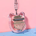 Hluru 8 Keys Mini Kalimba Transparent Crystal Kalimba Acrylic Thumb Piano Acoustic Finger Piano Portable Music Instrument ﻿ ﻿