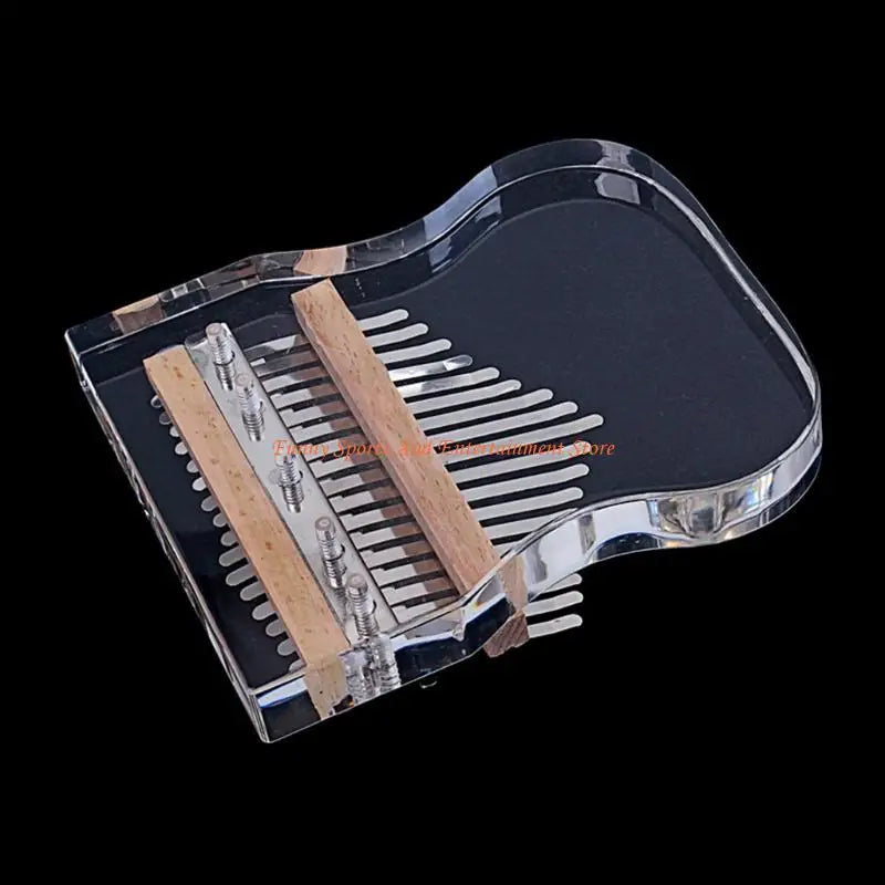 C4DE Clear Kalimba 17 Keys Thumb Piano Transparent Kalimba Musical Instrument for Kid