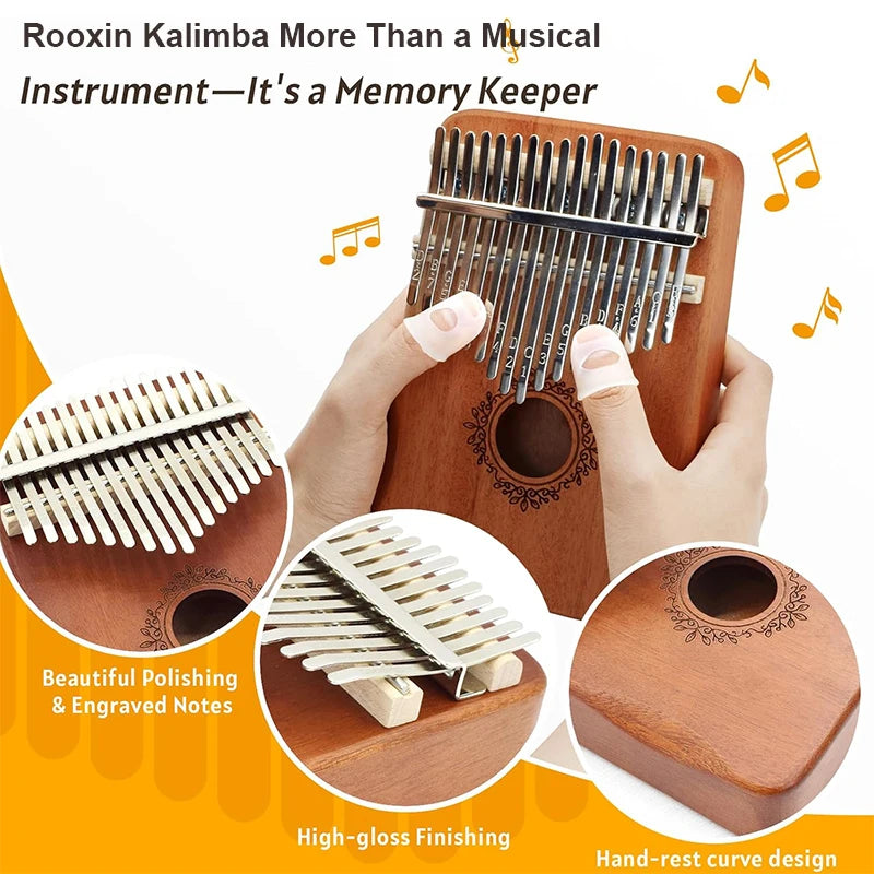 17 21 Keys Kalimba Finger Piano Kalimba 17 21 Keys Thumb Piano Keyboard Musical Instrument Mbira for Beginner Music Lover  ﻿