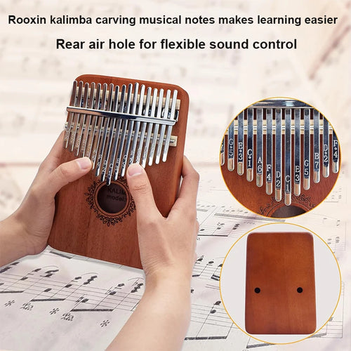 17 21 Keys Kalimba Finger Piano Kalimba 17 21 Keys Thumb Piano Keyboard Musical Instrument Mbira for Beginner Music Lover  ﻿