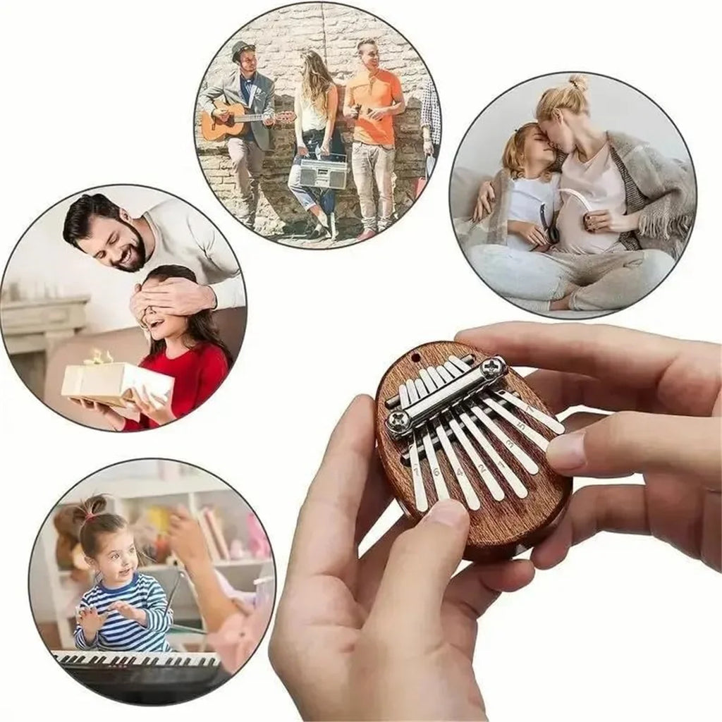 Mini Kalimba  8Key Portable – Beginner-Friendly Musical Toy for Kids& Music Enthusiasts - Perfect Exquisite Gift Set ﻿