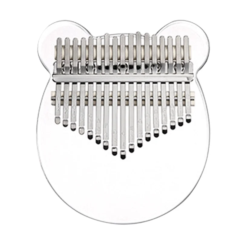 ABHT-2X Kalimba 17 Keys Thumb Piano, Clear Transparent Acrylic Finger Piano Instrument