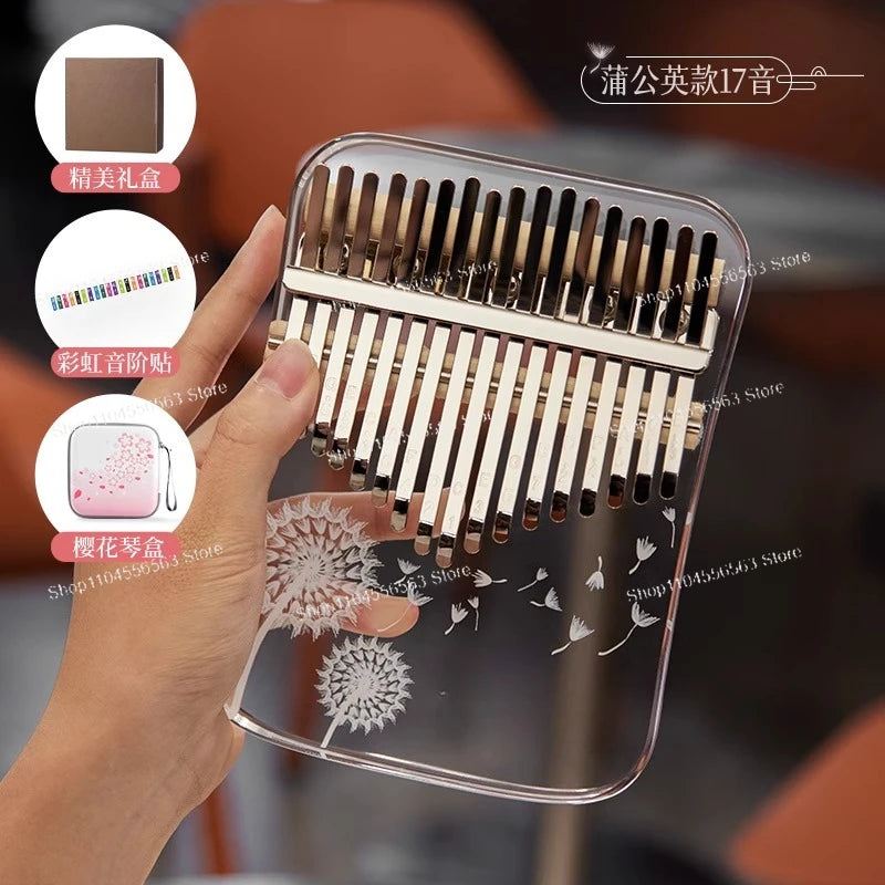 Crystal Kalimba Finger Piano - High-Appearance Easy-to-Learn Thumb Piano for Girls & Kids