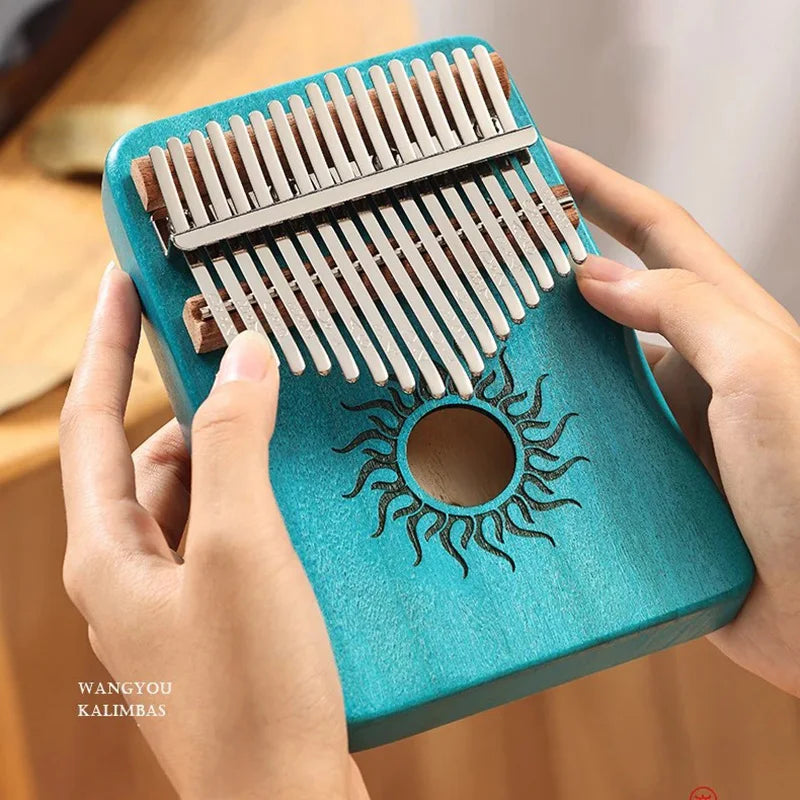 Hluru 21 Key Kalimba Maple Wood 17 Key Thumb Piano Portable Finger Piano for Beginner Mbira Gift for Kids Adults