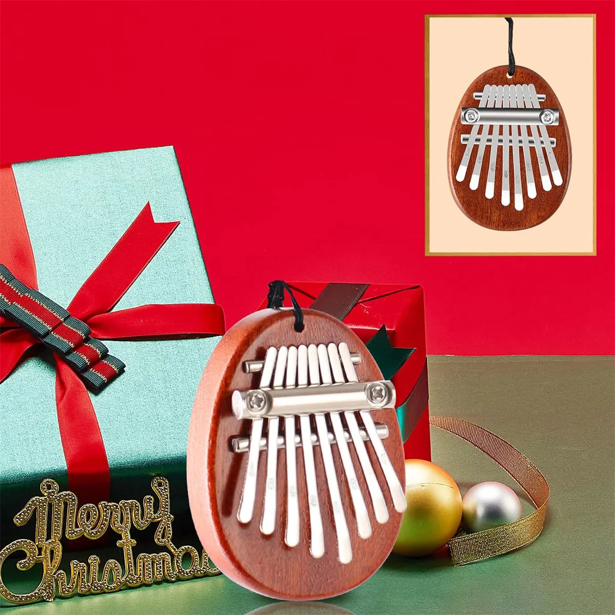 Mini Kalimba  8Key Portable – Beginner-Friendly Musical Toy for Kids& Music Enthusiasts - Perfect Exquisite Gift Set ﻿