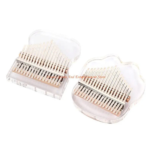 17-Key Clear Acrylic Kalimba Thumb Piano for Kids and Beginners