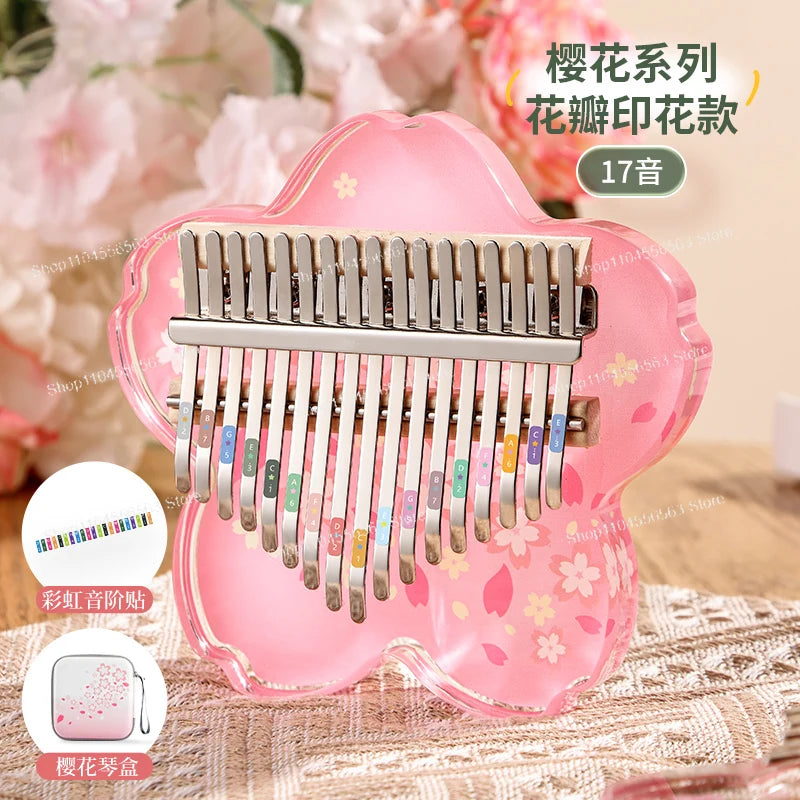 Crystal Kalimba Finger Piano - High-Appearance Easy-to-Learn Thumb Piano for Girls & Kids
