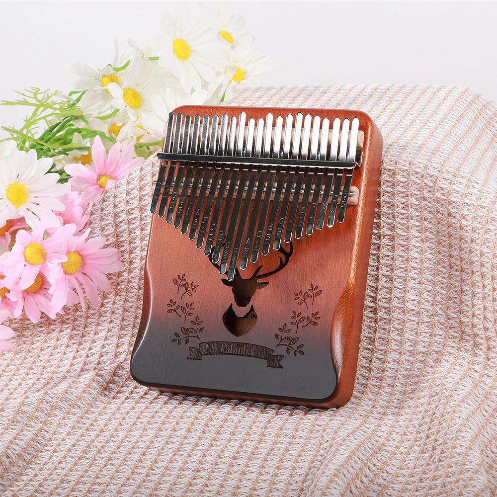 17 21 Keys Kalimba Finger Piano Kalimba 17 21 Keys Thumb Piano Keyboard Musical Instrument Mbira for Beginner Music Lover  ﻿