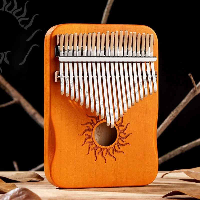 Hluru 21 Key Kalimba Maple Wood 17 Key Thumb Piano Portable Finger Piano for Beginner Mbira Gift for Kids Adults
