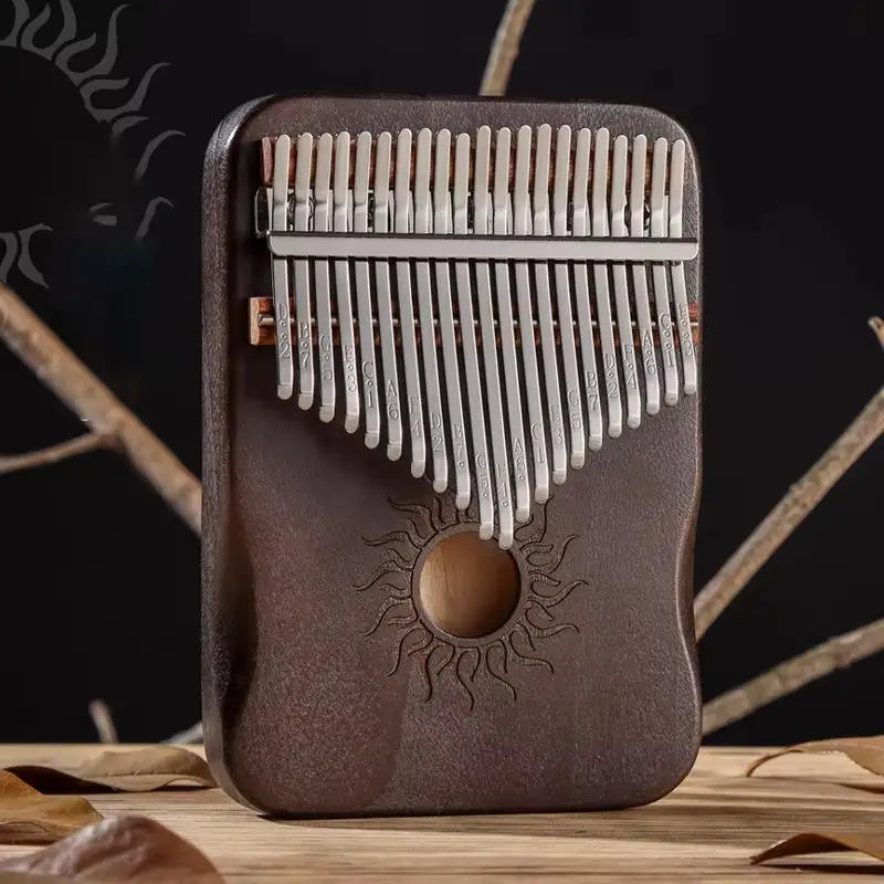 17 Key Kalimba Solid Wood Portable Thumb Piano Easy to Learn Musical Instrument for Beginners Kids Adults Birthday Gift