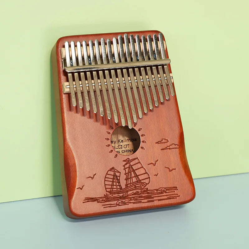 17 21 Keys Kalimba Finger Piano Kalimba 17 21 Keys Thumb Piano Keyboard Musical Instrument Mbira for Beginner Music Lover  ﻿