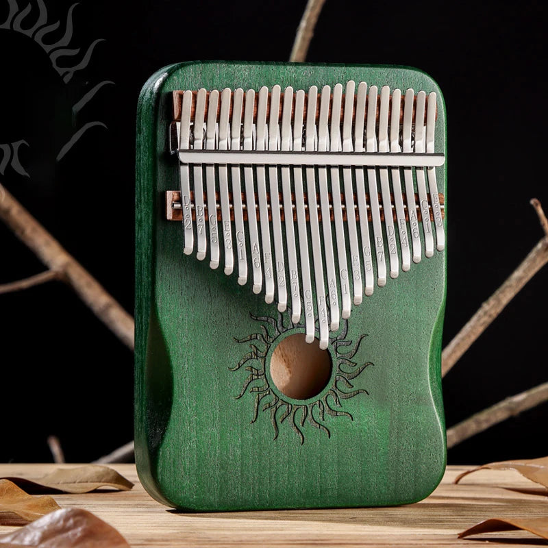 Hluru 21 Key Kalimba Maple Wood 17 Key Thumb Piano Portable Finger Piano for Beginner Mbira Gift for Kids Adults
