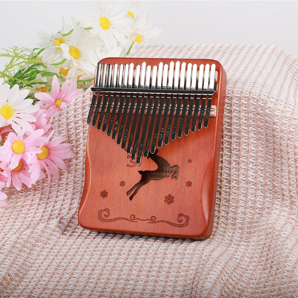 17 21 Keys Kalimba Finger Piano Kalimba 17 21 Keys Thumb Piano Keyboard Musical Instrument Mbira for Beginner Music Lover  ﻿