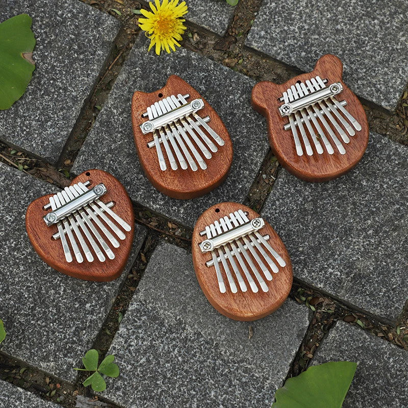8 Key Kalimba Thumb Piano for Kids - Cute Music Instrument Pendant Keychain Accessory Beginner Friendly Gifts for Music Lovers
