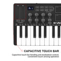 M-VAVE 25-Key MIDI Control Keyboard Mini Portable USB Keyboard MIDI Controller with 25 Velocity Sensitive Keys 8 RGB Backlit