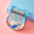 Mini Kalimba 10 Keys Acrylic Thumb Piano Crystals Finger Piano Keyboard Instrument With Learning Book Gifts For Adult Kids