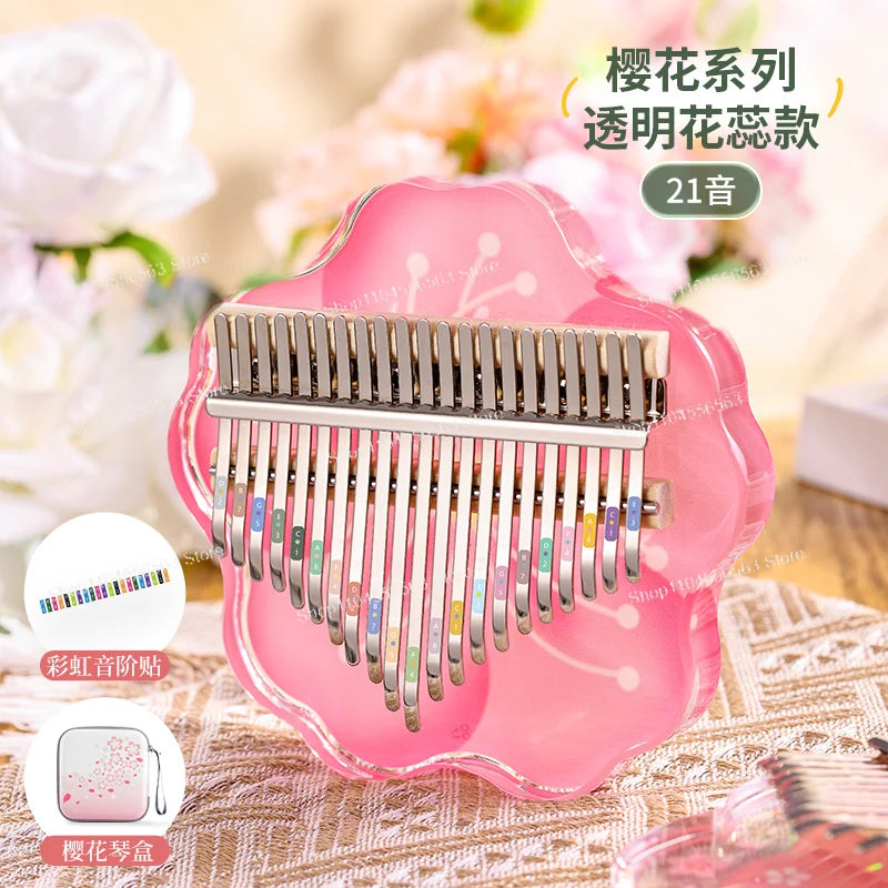 Crystal Kalimba Finger Piano - High-Appearance Easy-to-Learn Thumb Piano for Girls & Kids