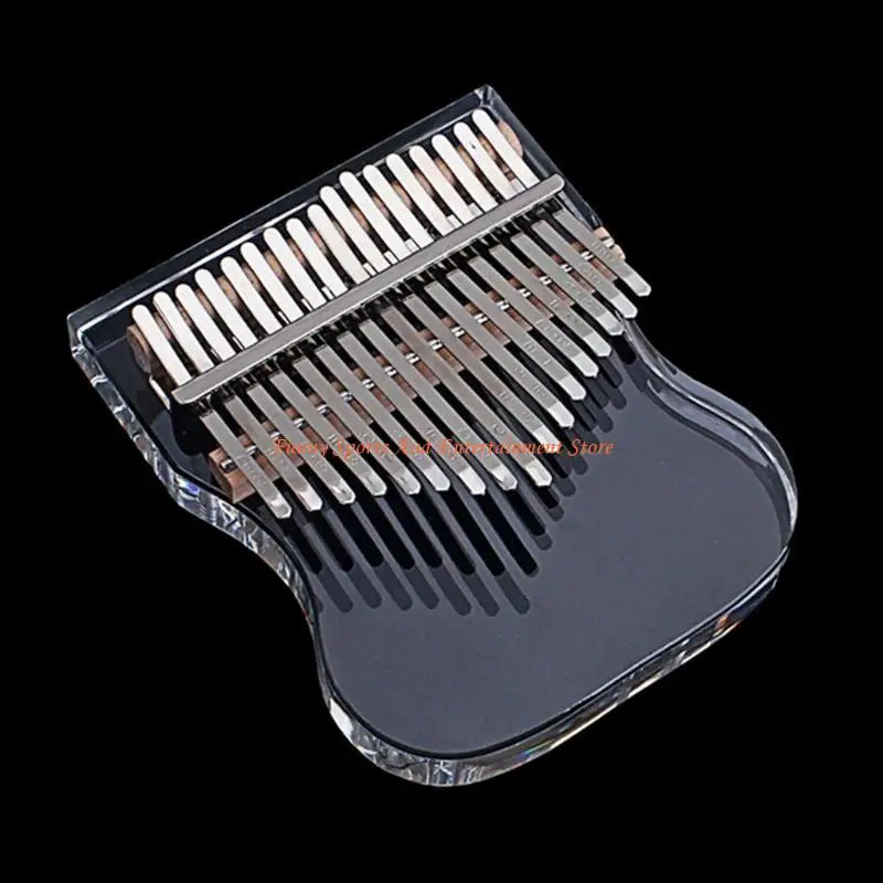 C4DE Clear Kalimba 17 Keys Thumb Piano Transparent Kalimba Musical Instrument for Kid