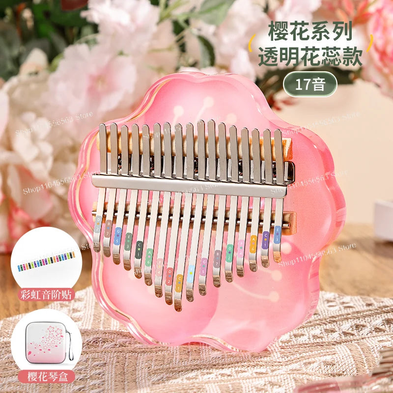 Crystal Kalimba Finger Piano - High-Appearance Easy-to-Learn Thumb Piano for Girls & Kids