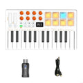 Professional 25 Portable MIDI Controller with Responsive Keys and Colorful Pad Plastic Texture for Various Devices 24BD