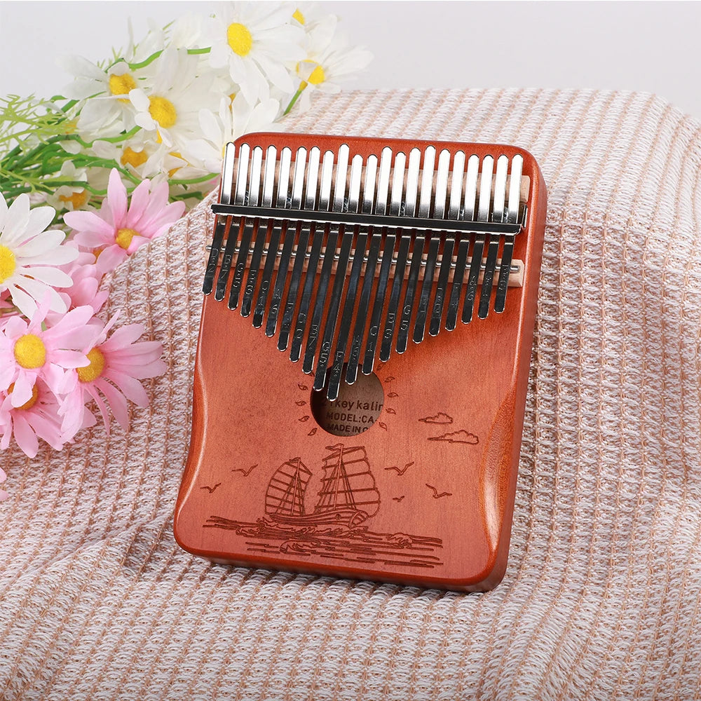 17 21 Keys Kalimba Finger Piano Kalimba 17 21 Keys Thumb Piano Keyboard Musical Instrument Mbira for Beginner Music Lover  ﻿