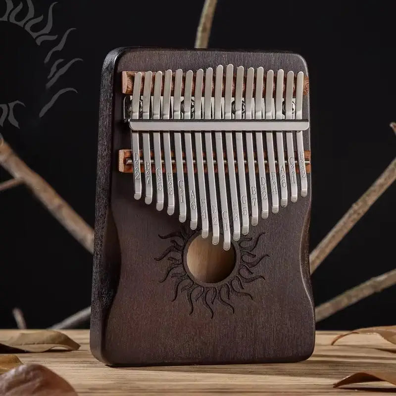 17 Key Kalimba Solid Wood Portable Thumb Piano Easy to Learn Musical Instrument for Beginners Kids Adults Birthday Gift