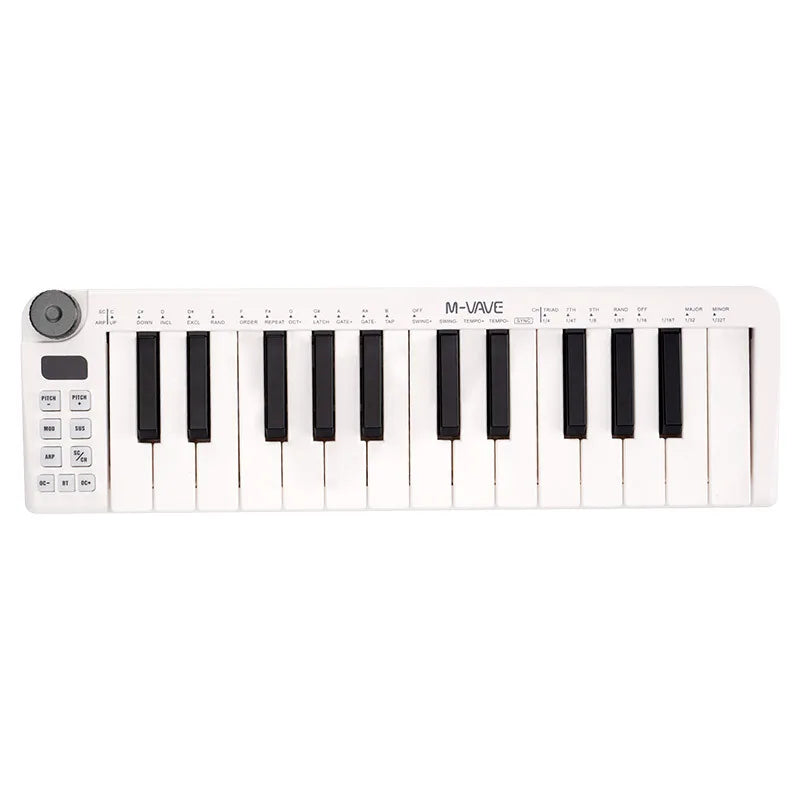 M-VAVE SMK-25mini MIDI Keyboard Rechargeable 25-Key MIDI Control Keyboard Instrument Mini Portable USB Keyboard MIDI Controller