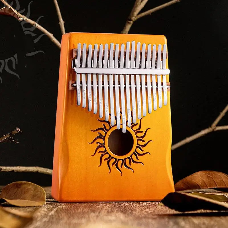 【M】17 Key Kalimba Wood 17 Keys Thumb Piano Portable Finger Piano For Beginner Mbira Gift For Kids Adults