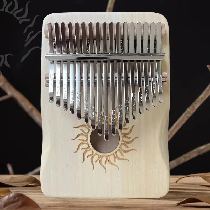 17 Key Kalimba Solid Wood Portable Thumb Piano Easy to Learn Musical Instrument for Beginners Kids Adults Birthday Gift
