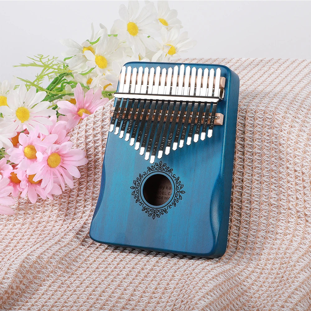 17 21 Keys Kalimba Finger Piano Kalimba 17 21 Keys Thumb Piano Keyboard Musical Instrument Mbira for Beginner Music Lover  ﻿