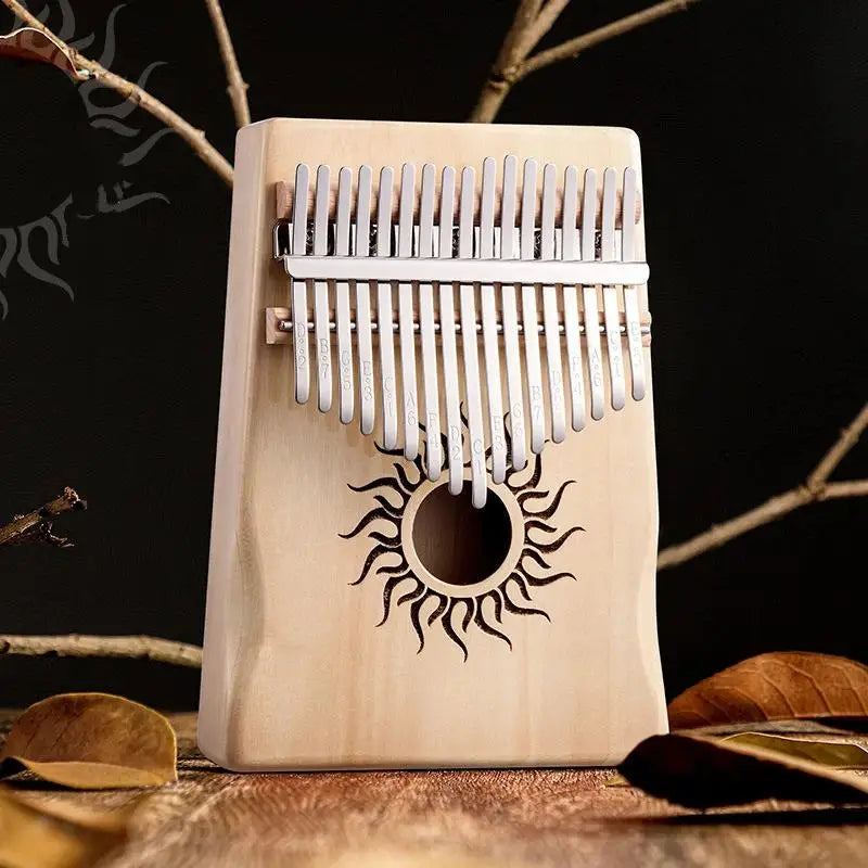 17 Key Kalimba Solid Wood Portable Thumb Piano Easy to Learn Musical Instrument for Beginners Kids Adults Birthday Gift
