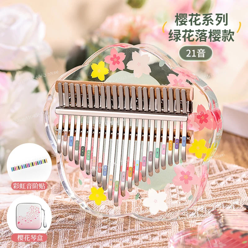 Crystal Kalimba Finger Piano - High-Appearance Easy-to-Learn Thumb Piano for Girls & Kids
