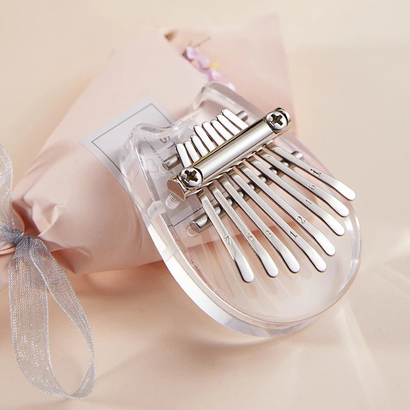 8 Key Kalimba Thumb Piano for Kids - Cute Music Instrument Pendant Keychain Accessory Beginner Friendly Gifts for Music Lovers