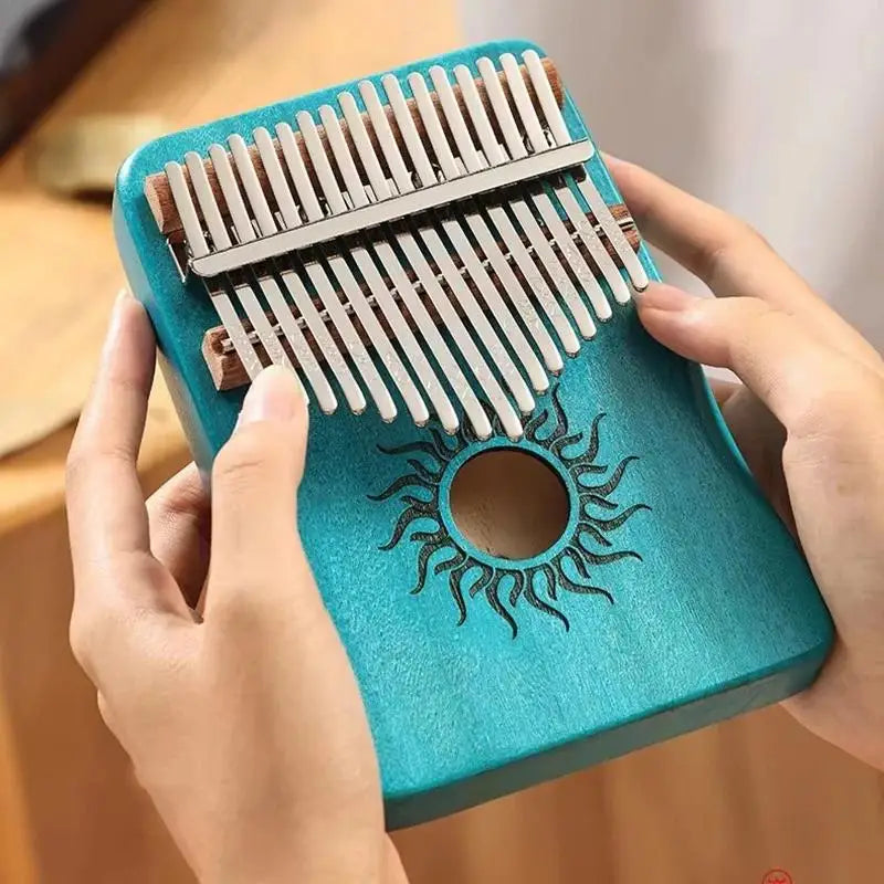 17 Key Kalimba Solid Wood Portable Thumb Piano Easy to Learn Musical Instrument for Beginners Kids Adults Birthday Gift