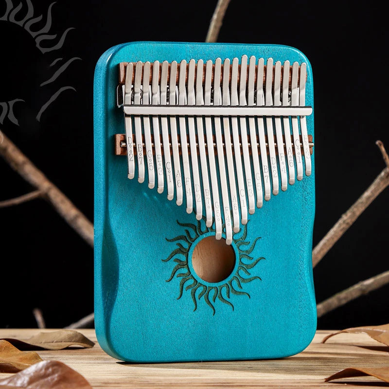Hluru 21 Key Kalimba Maple Wood 17 Key Thumb Piano Portable Finger Piano for Beginner Mbira Gift for Kids Adults