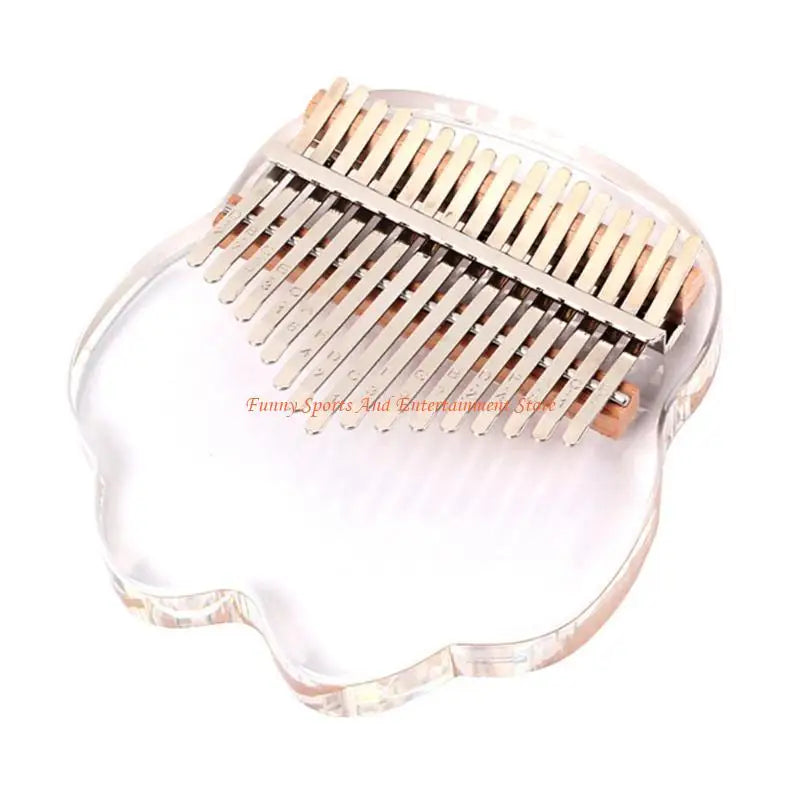 C4DE Clear Kalimba 17 Keys Thumb Piano Transparent Kalimba Musical Instrument for Kid