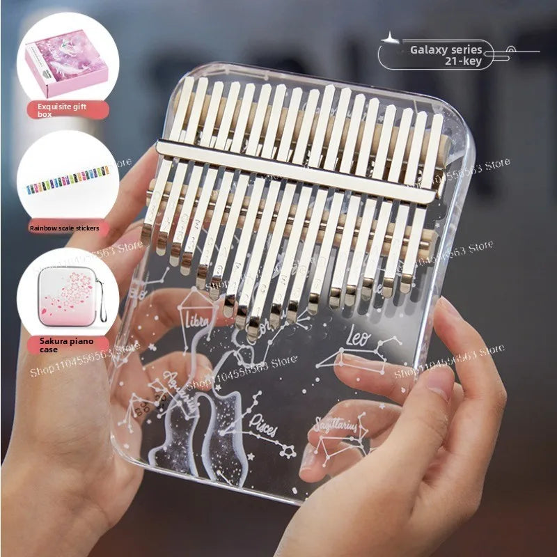 Crystal Kalimba Finger Piano - High-Appearance Easy-to-Learn Thumb Piano for Girls & Kids