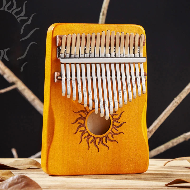 Hluru 21 Key Kalimba Maple Wood 17 Key Thumb Piano Portable Finger Piano for Beginner Mbira Gift for Kids Adults