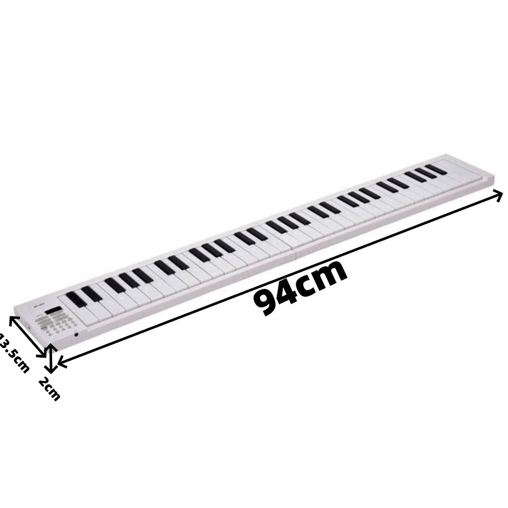 Miwayer 61-Key Electronic Piano Keyboard 180° w/16 Tones/100 Rhythms/25 Demos/USBpower cord/Built-in Battery Digital Piano