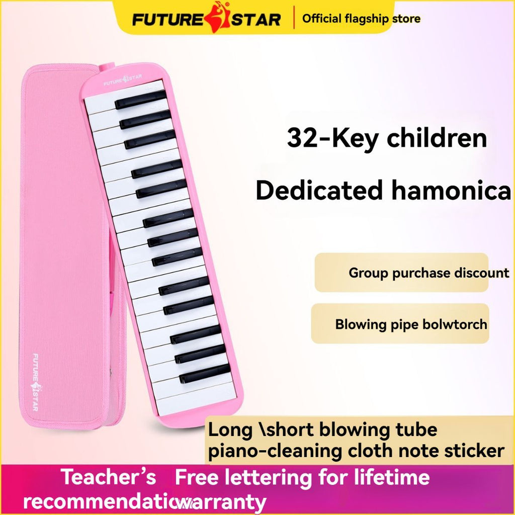 32-key melodica, student melodica, children melodica, beginner musical instrument, classroom instrument, melodica with blow-tube, melodica with mouthpiece, kids keyboard harmonica, school music supply, melodica for kids Australia - Blue - Size 32